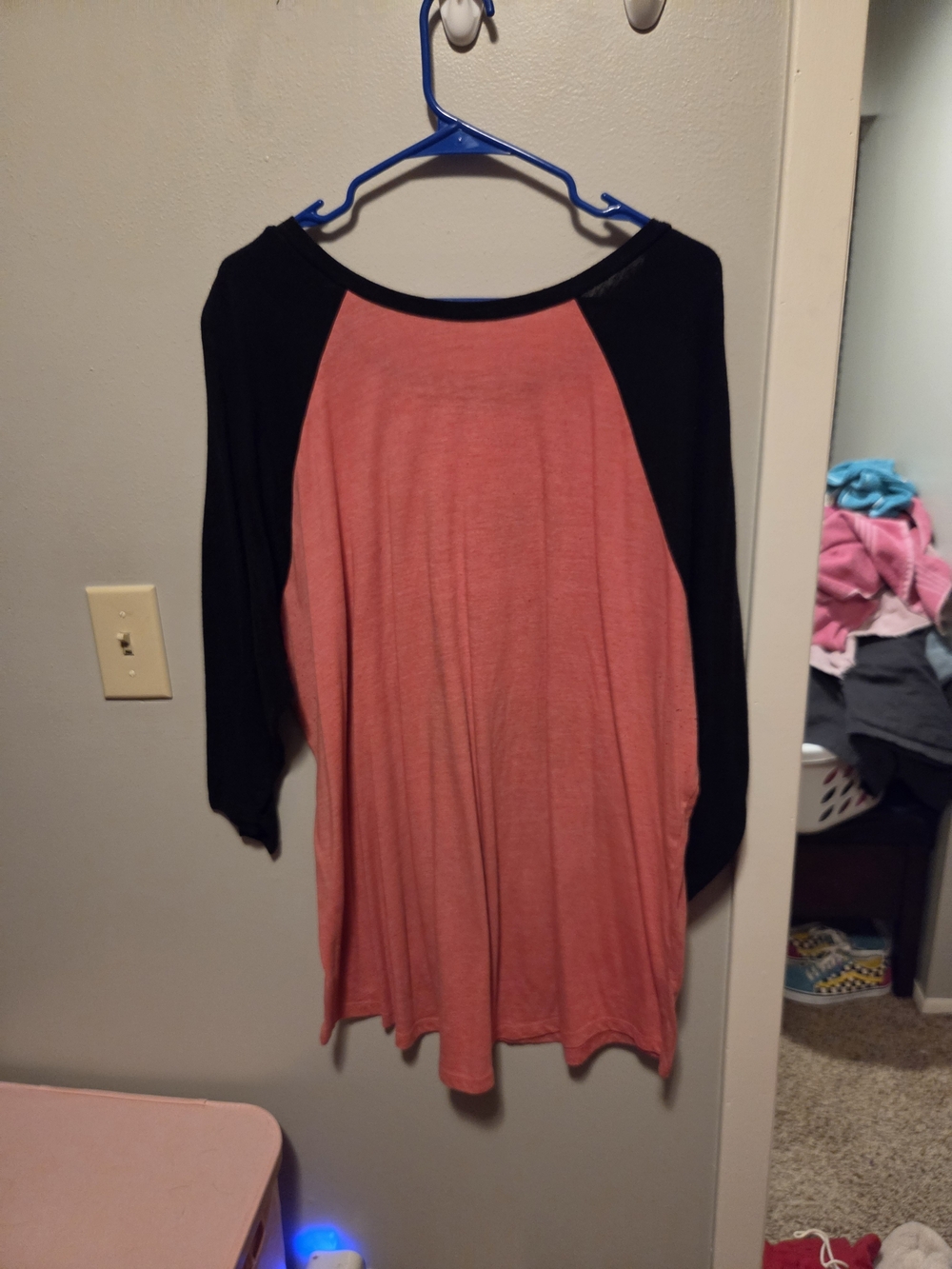 Torrid Coral and Black Raglan Graphic Tee - Picture 5 of 5